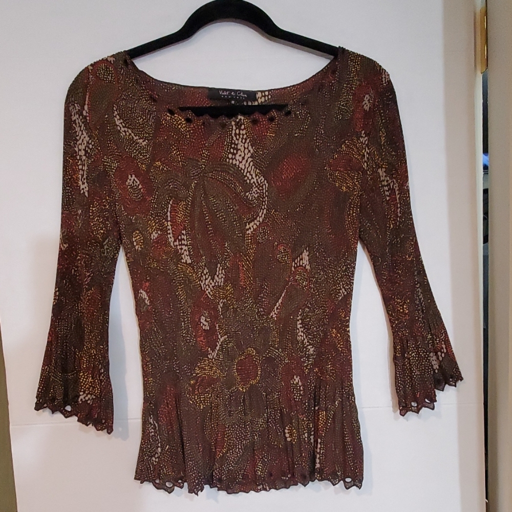 Violet & Claire Floral Blouse Size Medium